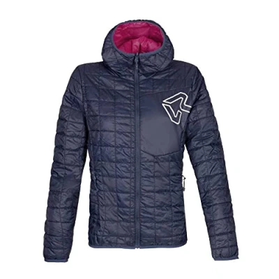 Image of Rock Experience REWJ05731 GOLDEN GATE HOODIE PADDED Jacket Women&#039;s 1330 BLUE NIGHTS+2000 CHERRIES JUBILEE XS