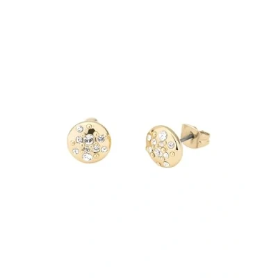 Image of Karen Millen Crystal Sprinkle Stud Earrings For Women (Gold/Clear Crystal)