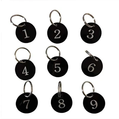Image of Sourcemall Acrylic Numbered Tags with Key Ring (1 25)