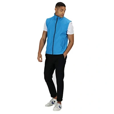 Image of Regatta Professional Men&#039;s Water Repellent Ablaze Printable Softshell Bodywarmer French Blue Navy, Size: XL