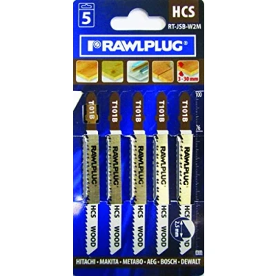 Image of Rawlplug JSB W2M Jigsaw Blade (5 pieces)