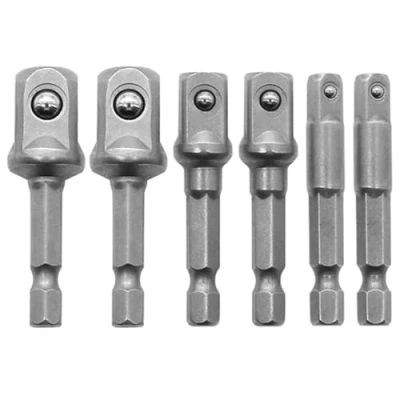 Image of OTAIVE 6pcs Socket Adapter Set,Impact Adaptor Set,Socket Wrench Adapters,Power Drill Converter,Reducer For Converter Set 1/4&quot; 3/8&quot; 1/2&quot;(sil ver)