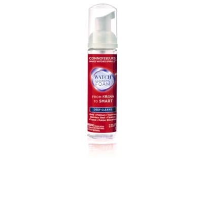 Image of Connoisseurs Watch Cleaner Cleaning Foam for Gold, Platinum, Stainless Steel, Silver, Titanium, Ceramic &amp; Crystal Polish Removing Dirt Restoring Shine 70ml