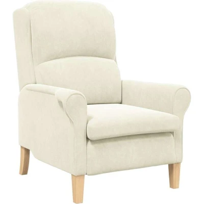 Image of vidaXL Cream Armchair Fabric and wood Medium