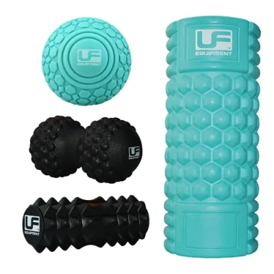 Image of Urban Fitness Equipment Unisex&#039; s Ufe 4 Piece Massage Set, Turquoise/Black, One Size