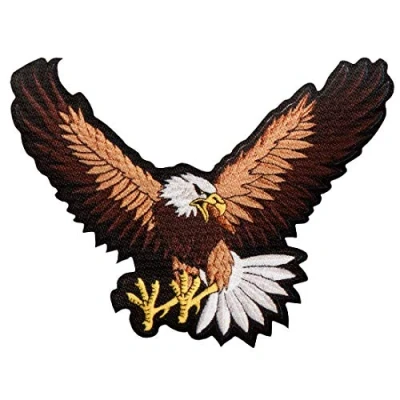 Image of Eagle Bird Wings Animal Iron on Patches Adhesive Emblem Stickers Appliques, Size: 0 x inches