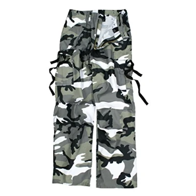 Image of US M65 Style Army Cargo Vintage Camo Combat Trousers Pants (L, Urban)