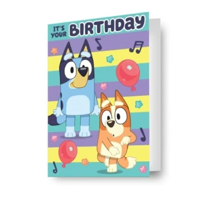 Image of Bluey Birthday Card 3D Effect Lenticular A Fantastic For All Occasions