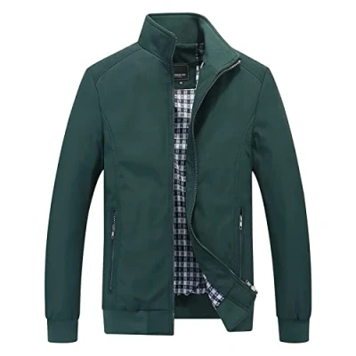 Image of Men&#039;s Jacket, Lightweight Leisure Jacket For Men, Summer Sports Bomber (Color : Vert, Size 7XL)
