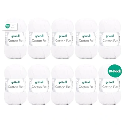 Image of Gründl Cotton Fun Wool Cotton, white, 27.00 x 11.00 07.00 cm, 10 units