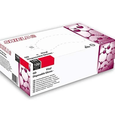 Image of 100 x Clear Vinyl Gloves Medium Powdered SKU: GD47 M