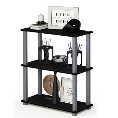 Image of Furinno Toolless Shelves, Wood, Black/Grey, one size