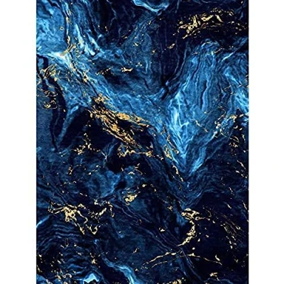 Image of Wee Blue Coo Abstract Dark Gold Swirl Art Print Canvas Premium Wall Decor Poster