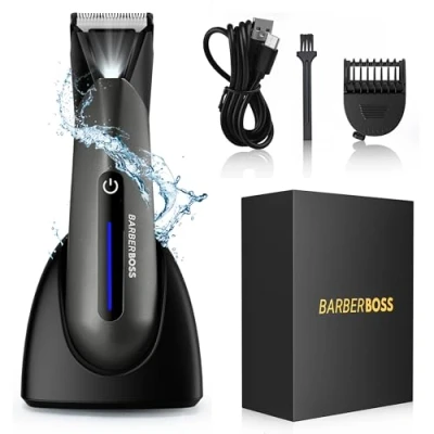 Image of BarberBoss Balls Trimmer Men, Groin &amp; Body Hair Trimmer, Pubic for Shavers Men&#039;s Pube Groomer Mens Ball Shaver