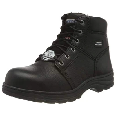 Image of Skechers Men&#039;s Workshire Classic Boots, Black Embossed Leather, 6 UK