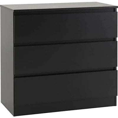 Image of Seconique Malvern 3 Drawer Chest in Black