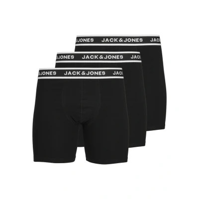 Image of Jack &amp; Jones Jacsolid Boxer Briefs 3 PACK Trunks, Men&#039;s, Size: Medium, Black