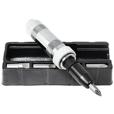 Image of Powerbuilt 1/2 Inch Drive Impact Driver Set Extractor Tool, Slotted or Phillips Screwdriver Bits, Remove Rusted, Damaged Screws 648002
