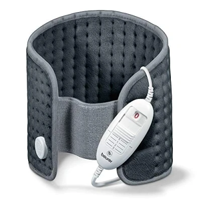 Image of Beurer HK49 Cosy Abdominal and Back Heat Pad Wrap Around Fit For Targeted Relaxing Warmth 3 temperature settings Adjustable hook loop fastening Machine washable