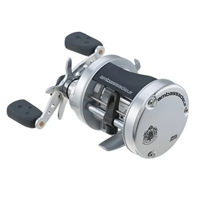Image of Abu Garcia Ambassadeur S Conventional Reel, Size 6500 (1292736), 1 Stainless Steel Ball Bearings + Roller Bearing, Synthetic Star Drag, Max of 11lb 4.9kg,Black