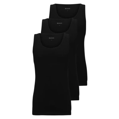 Image of BOSS TANK Classic 3 PACK Undershirt, Men&#039;s, Size: XL, Black