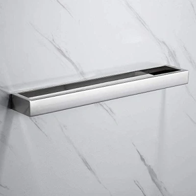Image of Melairy 30cm/11.81inch 304 Stainless Steel Towel Rail Self Adhesive Chrome Finish Bathroom Bar Rack Holder Without Drilling