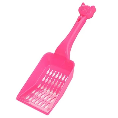 Image of PAPABA Portable Cat Litter Dog Food Shovel Plastic Scoop Cleaning Tool Pet Pink