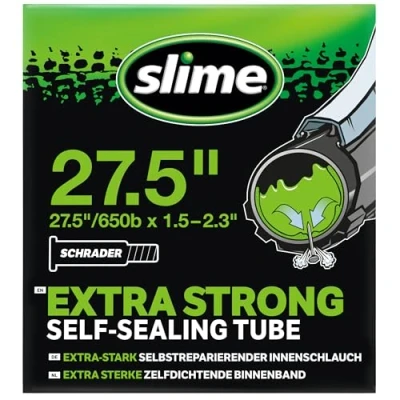 Image of Slime 30058SL Bike Inner Tube Puncture Sealant, Self Sealing, Prevent and Repair, Schrader Valve, 40/57 406mm (20&quot; x1.50 2.125&quot;), packaging may vary, Green
