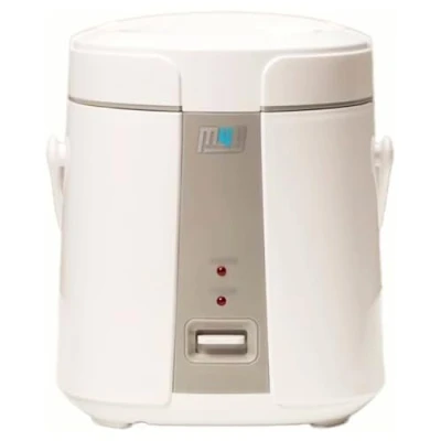 Image of M4Y Rice Cooker and Steamer 0.4 Litre for 1 4 People With Attachment, Keep Warm Function, Premium Inner Pot, Spatula &amp; Measuring Cup, Perfect Every time