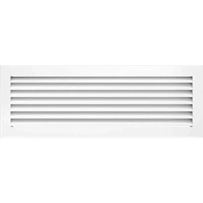 Image of kratki Fresh Ventilation Grille, 17 x 49 cm, White, Warm Air Grille with Steel Slats, Exhaust For Fireplace Ventilation, Any Type of Interior