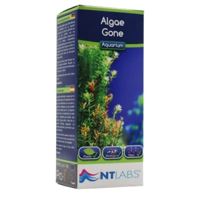 Image of NT Labs Aquarium Algae Gone, Powerful Treatment, Clarifies Green and Cloudy Water, Plant Friendly, Lowers Causing Phosphate, Promotes a Health Aquatic Environment, (100ml)