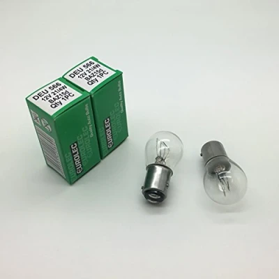 Image of 2 x Eurolec 566 P21/4W BAZ15D Bulb 12v 21/4w Off Set Pins Fog &amp; Tail Brake