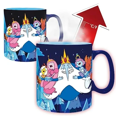 Image of ABYstyle Adventure Time Ice King &amp; Princesses Heat Change 460ml Ceramic Magic Mug