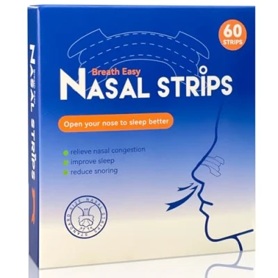 Image of DEUKNICE 60 Count Nasal Strips, Snoring Aids for Men and Women, Anti Snore Nose Strips Breathing