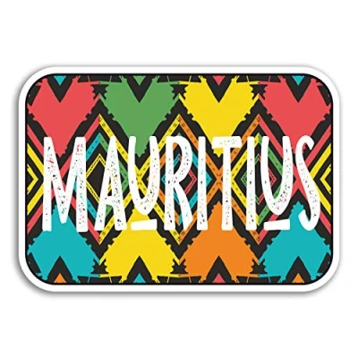 Image of 2 x 10cm Mauritius Africa Vinyl Stickers Tribal Travel Sticker Luggage #18860 (10cm Wide)