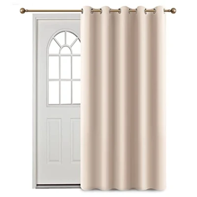 Image of Imperial Rooms Eyelet Blackout Curtains Ring Top Window Thermal Insulated Panel for Bedroom Living Room (Cream, 66x84 (167x213cm))