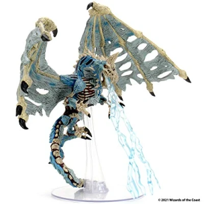 Image of WizKids Dungeons and Dragons Icons of the Realms Miniatures, Boneyard Blue Dracolich, DnD Miniatures