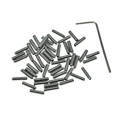 Image of KAISH 50x US #4 40 x 3/8&quot; Stainless Steel Guitar Bridge Saddle Height Adjustment Screws for Stratocaster/Telecaster