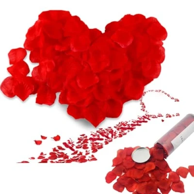 Image of NOOYNOEO Red Rose Petals 1000pcs Emulation Silk Waterproof Do Not Fade No Taste Artificial for Bedroom Romantic Scenes Wedding Anniversary Birthday Confession Decoration