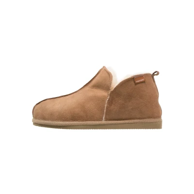 Image of Shepherd Anton Slippers, Men&#039;s, Size: 9, Antique/cognac Sheepskin