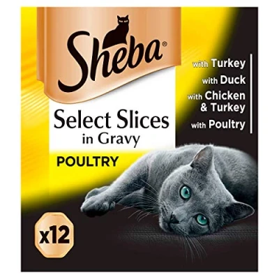 Image of Sheba Select Slices Wet Cat Food Trays, 12x85g