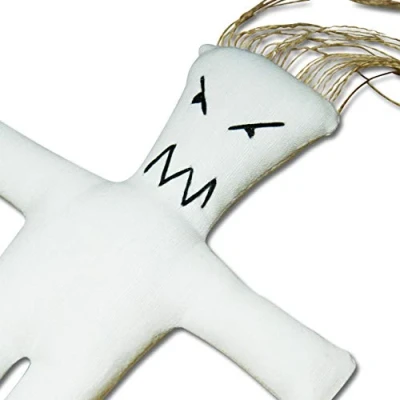 Image of Mad Mojo Doll white voodoo with pin and ritual instruction guide …
