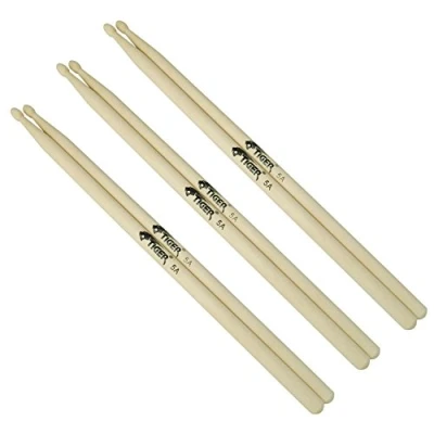 Image of Tiger Pack of 3 5A Wood Tip Drumsticks