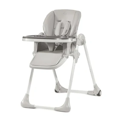 Image of Kinderkraft Yummy High Chair, Children&#039;s Baby Nursery, Meal, Folded, with Tray, Footrest, Adjustable, Birth, 15 kg, Grey