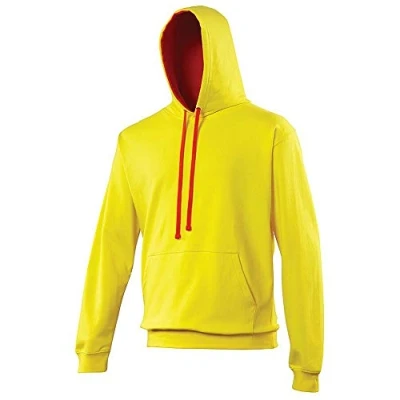 Image of AWDis Men&#039;s Varsity Hoodie, Multicoloured (Charcoal/Jet Black), Medium