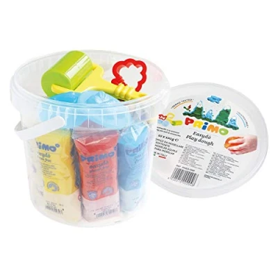 Image of PRIMO Gluten Free Dough, Bucket with Various Accessories, 10 Sticks of 100 g, 6 Cutters, 8 Moulds and a Rolling Pin