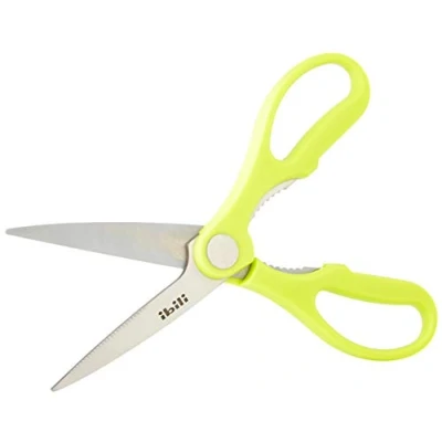 Image of Ibili Kitchen scissors Clásica, Stainless Steel, Silver/Green, 22 x 6 2 cm