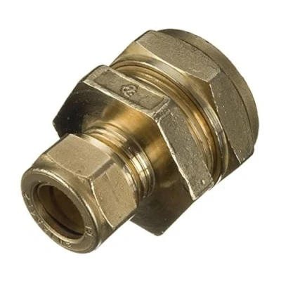 Image of 15mm x 8mm Brass Compression Reducing Coupling Bag of 2