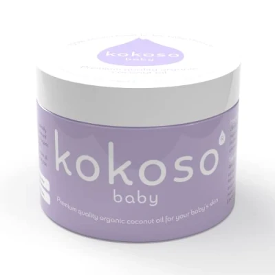 Image of Kokoso Baby Organic Coconut Oil 100% Natural For Dry, Sensitive Skin &amp; Eczema Prone Ultra Lightweight Non Greasy Suitable from Newborn Upwards 70g