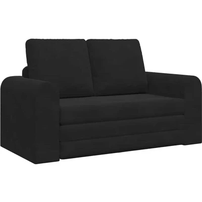 Image of vidaXL Floor Sofa Bed 2 in 1 Black 148x71x83 cm Velvet